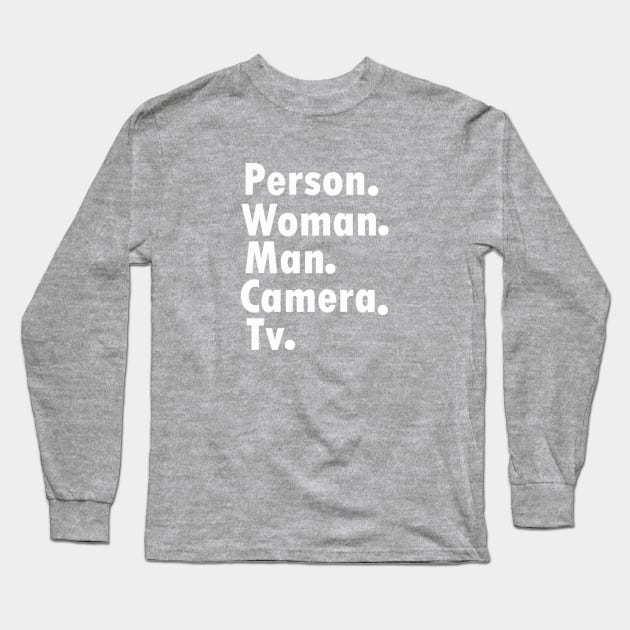 person woman man camera Long Sleeve T-Shirt by MariaB